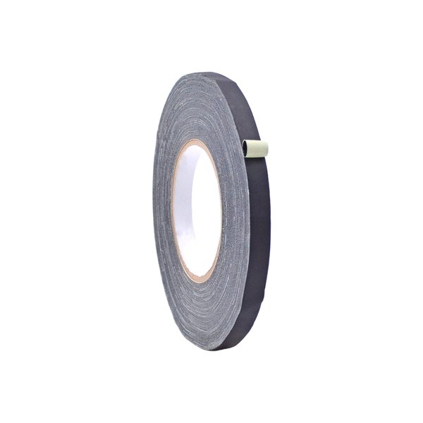 WOD GTC12 Gaffer Tape, Black Low Gloss Finish Film, 1/2 inch x 60 ft. Residue Free, Non Reflective Cloth Fabric, Secure Cords, Water Resistant, Photography, Filming Backdrop, Production