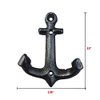 Facaler Nautical Cast Iron Ship Anchor Weathered Nautical Wall Hooks Coat Hook, Screws Included (5 PCS)