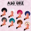 Beauty Town Aso Oke Auto Gele Headtie Pre-tied Elastic Head Wrap Turban (Black)