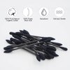 HOMEFOX Black Cotton Swabs Precision Pointed - 400 Count Organic Pointy Pointed Cotton Bud Double Side Tightly Wrapped Charcoal Cotton Tip Paper Stick Soft Gentle Cruelty-Free, Pointy & Round (Black)