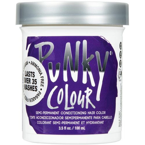 Punky Plum Semi Permanent Conditioning Hair Color, Vegan, PPD and Paraben Free, lasts up to 25 washes, 3.5oz