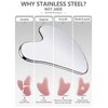 Desnice Gua Sha Facial Tools, 304 Stainless Steel Guasha Tool for Body Face Neck and Eyes, Therapy Trigger Point Treatment, Gua Sha Scraping Massage Tool with Travel Pouch