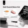 Beetles Gel Nail Polish Kit- 4Pcs 7.5ml Black Milky White Gel Nail Polish with No Wipe Top Coat and Base Coat Set Soak Off UV LED Nail Gel Manicure Gel Nail Polish Gift for Women