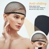 10 Pcs Mesh Wig Caps for Women, Black Wig Cap Net Nylon Hair Net for Lace Front Wigs, Stretchy Open End Hair Mesh Net for Halloween, Cosplay