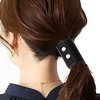 Leather Hair Ties Leather Hair Cuff Black Leather Ponytail Wraps For Long Hair Leather Hair Wrap For Motorcycle Riding