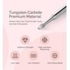 MelodySusie Cuticle Clean Nail Drill Bit 3/32'', Professional Safety Carbide Under Nail Cleaner Nail Bit for Cuticle Dead Skin Nail Prepare, Two Way Rotate, Manicure Nail Salon Supply(Silver, Fine)