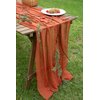 Keketo Cheesecloth Table Runner Terracotta Rust Gauze 120 Inch 10 FT Rustic Burnt Orange Cheese Cloth Table Runner for Wedding Baby Bridal Shower Party Boho Sheer Easter Centerpiece Home Decoration