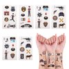 24 Sheets Police Temporary Tattoos, Birthday Decorations Police Party Favors