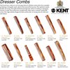 Kent R9T All Coarse Hair Detangling Comb Wide Teeth Dressing Table Comb for Thick Curly Wavy Hair. Hair Detangler Comb for Grooming Styling Hair, Beard and Mustache. Saw-Cut. Handmade in England