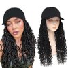 Yunkang Goddess Faux Locs Wig Hat With Curly Locs For Black Women Synthetic Bohemia Locs Twist Crochet Curls Braids with Cap Hippie dreadlock Wig Baseball Cap Braided Wigs (18inch, 1B)