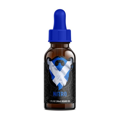 Beard Octane: Nitro - Natural Beard Oil w/Argan Oil - 1 Oz - Promotes Healthy Softer Beard Growth - Made in USA - Premium Handcrafted Beard Care - Stocking Stuffer Gift For Men Dad