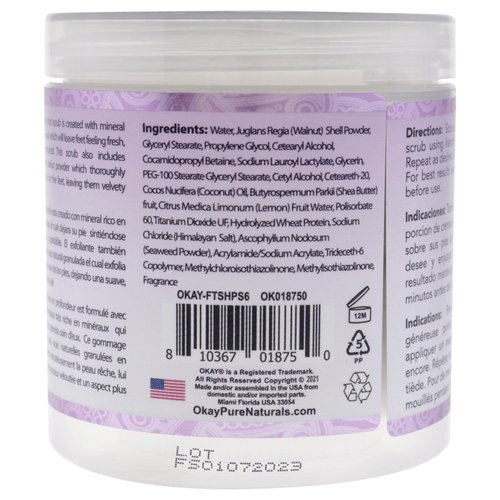 OKAY Pure Naturals Pink Salt Foot Scrub 6oz