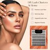 Lash Clusters DIY Lash Extensions, C Curl Individual Lashes Clusters Lashes Wispy Lash Extensions Natural Look Eyelash Clusters Mix 8-16mm(CHIC-0.07C-8-16mm)