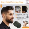 2PCS Black Shampoo Bar Soap,Moisturizing Gray Hair Reverse Soap Bar,Natural Hair Darkening Grey Hair Coverage Shampoo Bar Soap for Men & Women