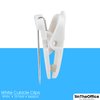 1InTheOffice White Cubicle Wall Clips, Cubicle Clips for Fabric Walls, Cubicle Clips, 20 Pack