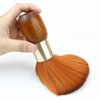 Vtrem Barber Brush Neck Duster Brown Powder Duster Brush Neck Duster Brush for Hair Cutting Brush Black Quality Wooden Handle Hair Brush Upgraded models Quality