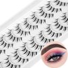 Manga Lashes Natural Look Anime False Eyelashes Individual Wispy Korean Makeup Eye Lashes Clusters 10 Pairs Asian Chinese Japanese Fake Eyelashes Pack by Geeneiya