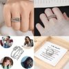 Long tiantian To My Daughter Gifts from Mom Fidget Rings for Anxiety Women Silver Anxiety Multi-layered Spinner Rings for Relief Mother's Day Gifts for Daughter