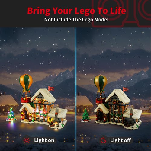 BRIKSMAX 2.0 Light Kit for Lego Santa's Post Office -Innovative Led Lighting Compatible with Lego Icons 10339 - Not Included Lego Set