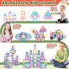 Rurvale 100Pcs Magnetic Tiles, Magnet Blocks for 3 4 5 6 7 8 Year Old Boys Girls, Learning Educational STEM Toys for Toddlers 3-5, 4-8, Building Blocks for Kids Ages 3+ Birthday Gifts