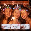 QSJQAMG 30 Pcs LED Flower Crown Headband,led Headbands,Light Up Flower Headbands for Women,Garlands Glowing Floral Wreath Crowns for Weddings,Halloween,Birthdays,Role-Playing,Beach Parties，Christmas