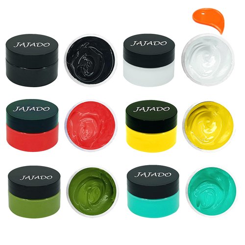 6 Jars Chalk Paste Stencil Paint for Wood, Fabric Transfer Paint Screen Printing Ink, Chalk Paste Paint for Stencils Craft on Wood/T-Shirt/Cup/Paper/Wall/Chalkboard DIY Home Decor