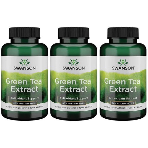 Swanson Green Tea Extract (Standardized) 120 Capsules (3 Pack)