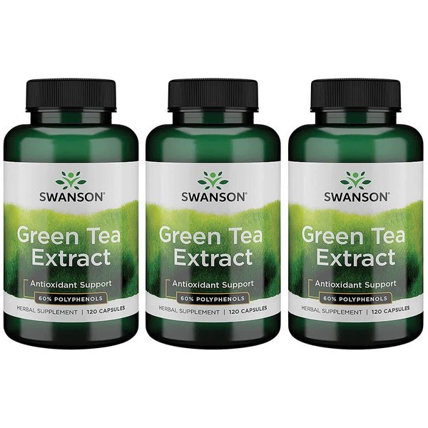 Swanson Green Tea Extract (Standardized) 120 Capsules (3 Pack)
