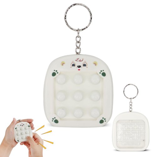 Pop Sensory Toys,Dual-Sided Stress Relief Pop Toy,Maze Game for Kids & Adults Anxiety Relieve,Portable Calm Down Fidget Toys,Party Favors Birthday Gifts for Kid/Teens, White