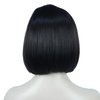 Aimole 8" Short Straight Bob Wigs with Cute Bangs Women Hair Natural Synthetic Wig(4 Dark Brown)