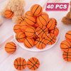 Mini Stress Balls,40 Pack Mini Basketball Foam Sports Balls,1.6 Inch Mini Basketballs for Kids,Small Basketball Squeeze Balls Bulk for Stress Relief Class Rewards Birthday Party Favors Pet Toys
