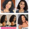 Tascal Bob Wig Human Hair 13x6 Deep Curly Lace Front Wigs Human Hair 180% Density Short Bob Human Hair Wig Pre Plucked with Baby Hair Glueless Hair Curly Wigs for Black Women(12 Inch)