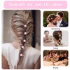 10 Pcs Small Flower Hair Clips with Rhinestone Mini Clover Cute Hair Pins Wedding Bridal Hair Accessories Decorative for Fine Hair Barrettes for Girls Women(Pink)