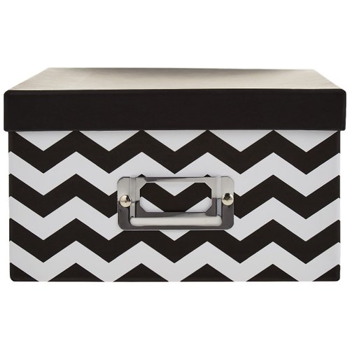 Pioneer Photo Albums B-1BW Photo Storage Box, Chevron Design