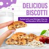 Cooper Street Italian Biscotti Cookies - Twice Baked Biscotti Style Cookie Biscuits in Delicious Cherry White Chunk Flavor | Crispy, Light and Healthy Cookies | Peanut & Dairy Free | 5oz | 1 Pack