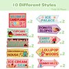 Gejoy 20 Pieces Candyland Party Decorations Candyland Trunk or Treat Car Decorations Kit Candyland Backdrop Signs for Halloween Christmas Party Decor (Cardstock)
