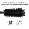 Boars Hair Round Brush, Mini Round Brush, Small Hair Bush for Small Round Brush for Blow Drying, Curling Brush for Short Hair, Small Beard Brush Round Bristle Brush Black