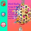 Bonka Bird Toys 2327 Star Basket Small Medium Bird Toy Natural Bamboo Vine Stars Shred Paper Basket Chew Forage Cockatiels Parakeets Conures and Other Similar Birds
