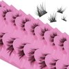 outopen 10 Pairs Cluster Lashes Natural Look Manga Lash Clusters C Curl Wispy Individual Eyelashes Cat Eye Lashes DIY Eyelash Extensions(A01-205)
