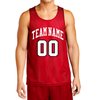 Custom Reversible Basketball Jersey - Front and Back (Adult Medium, Red)