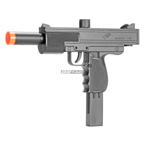 bbtac airsoft pistol uzi style spring loaded cock and shoot single shot airsoft gun(Airsoft Gun)