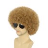 karlery Adult Men Women Afro 70s 80s Curly Light Brown Wig Rocker Party Wig California Halloween Costume Wig