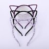 IJF 3PCS Furry Headband Black Hair Hoops for Cosplay Costume Accessories - Feline Ears Hairband for Women