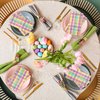 200Pcs Easter Pastel Buffalo Plaid Napkins Decorations,Disposable Spring Dark Purple Pink Yellow Guest Hand Paper Napkins for Home Bathroom Baby Shower Picnic Wedding Easter Birthday Party Supplies