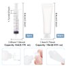 BENECREAT 30 Pack 0.5oz Clear Empty Tubes with Plastic Syringes Clear Squeezable Cosmetic Containers Refillable Plastic Tubes for Shampoo Facial Cleanser Makeup Sample