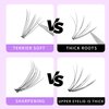 Bodermincer 240 Bundles D Curl 10D 0.1mm Thickness Individual Eyelash Extensions eyelashes Cluster Lashes Natural False Eyelashes Bundles (12mm)