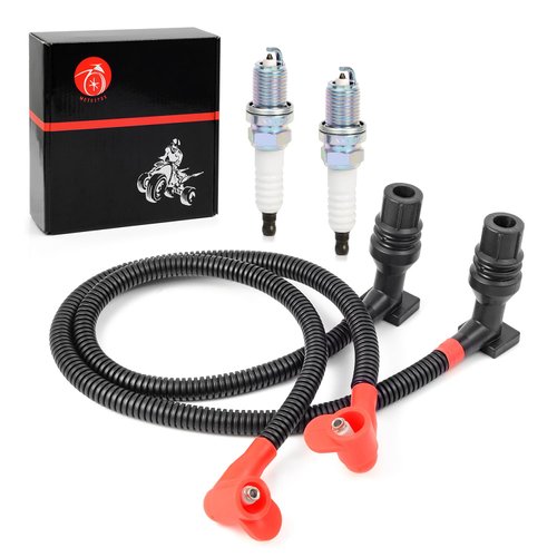 Ignition Coil Wire Cap and Spark Plug Compatible with Polaris Ranger Crew 800 RZR 4 S 800 2011-2017 4012888 4012889 4013078