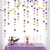 Purple-Lavender White-Gold Party-Decorations Paper Garland - 39ft 3D Graduation Hanging Streamers Banner,Birthday Wedding Anniversary Baby Shower Bachelorette Valentine Day Backdrop Decor Burgleda
