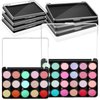 Ziliny 6 Pcs Empty Magnetic Makeup Palette with Clear Top Travel Makeup Pan DIY Eyeshadow Pan Dispensing Storage Box for Eyeshadow Lipstick Blush Powder Pigment, 4.6 x 2.4 x 0.4 In, 5.5 x 4.0 x 0.6 In