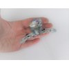 Blue white and mixed color marbled design hair claw clip for fine, thin hair
